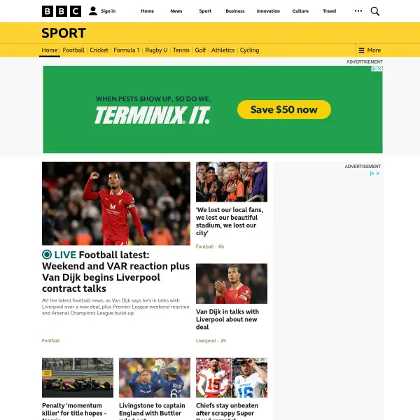BBC Sport - Scores, Fixtures, News - Live Sport